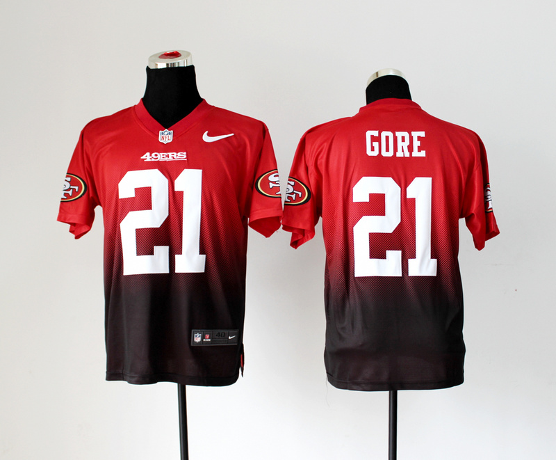 Nike 49ers 21 Gore Red And Black Drift II Elite Jerseys
