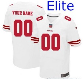 Nike San Francisco 49ers Customized Elite White Jerseys