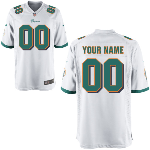 Nike Miami Dolphins Customized Game White Jerseys