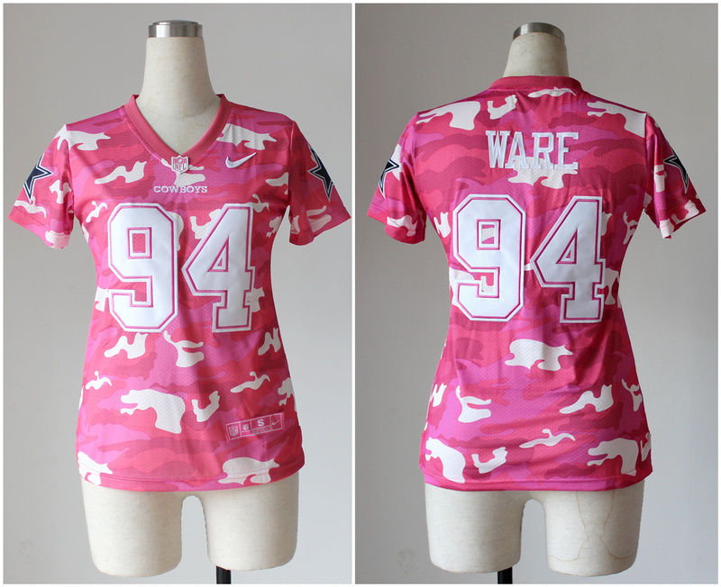 Nike Cowboys 94 Ware Pink Camo Women Jerseys