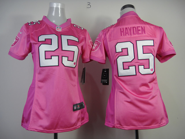 Nike Raiders 25 Hayeden Pink Love Women Jerseys