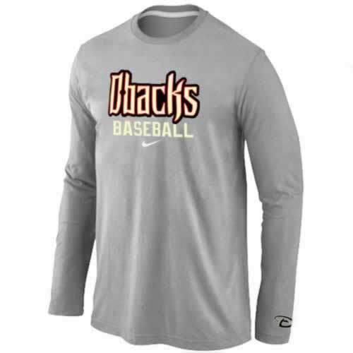 Arizona Diamondbacks Crimson Long Sleeve T-Shirt Grey