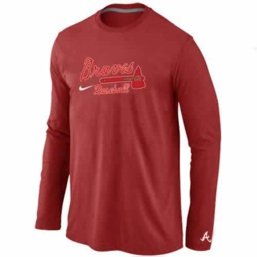 Atlanta Braves Crimson Long Sleeve T-Shirt RED