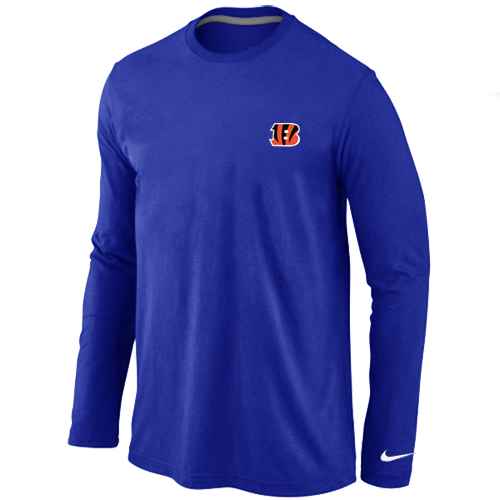 Cincinnati Bengals Logo Long Sleeve T-Shirt Blue