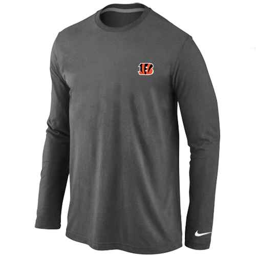 Cincinnati Bengals Logo Long Sleeve T-Shirt D.Grey