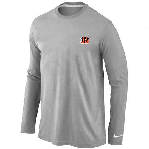 Cincinnati Bengals Logo Long Sleeve T-Shirt Grey