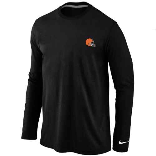 Cleveland Browns Sideline Legend Authentic Logo Long Sleeve T-Shirt Black