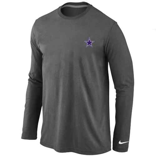 Dallas Cowboys Logo Long Sleeve T-Shirt D.Grey