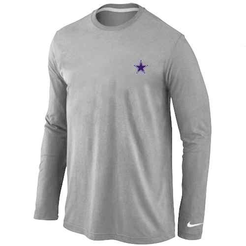 Dallas Cowboys Logo Long Sleeve T-Shirt Grey
