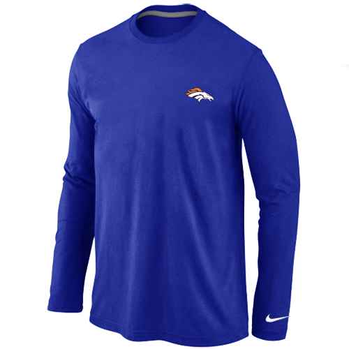 Denver Broncos Logo Long Sleeve T-Shirt Blue