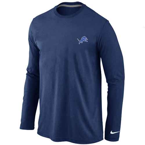 Detroit Lions Logo Long Sleeve T-Shirt D.Blue