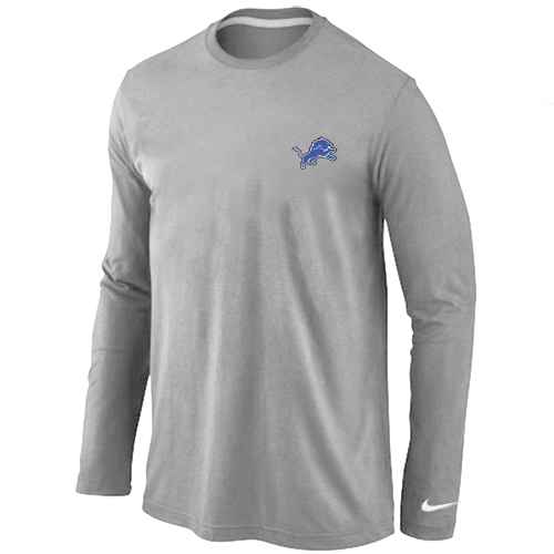 Detroit Lions Logo Long Sleeve T-Shirt Grey