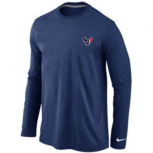 Houston Texans Sideline Legend Authentic Logo Long Sleeve T-Shirt D.Blue