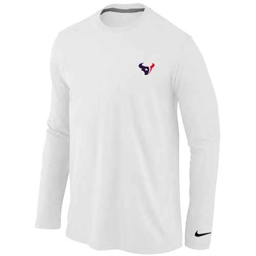 Houston Texans Sideline Legend Authentic Logo Long Sleeve T-Shirt White
