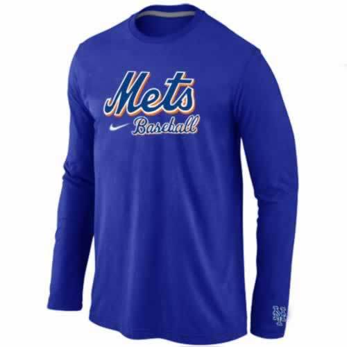 New York Mets Long Sleeve T-Shirt Blue