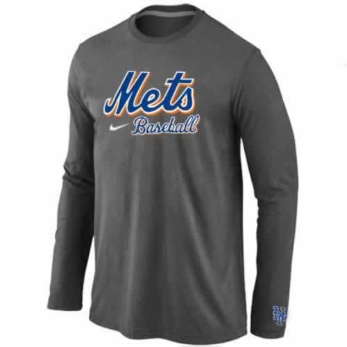 New York Mets Long Sleeve T-Shirt D.Grey