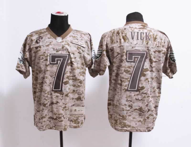 Nike Eagles 7 Vick US Marine Corps Camo Elite Jerseys