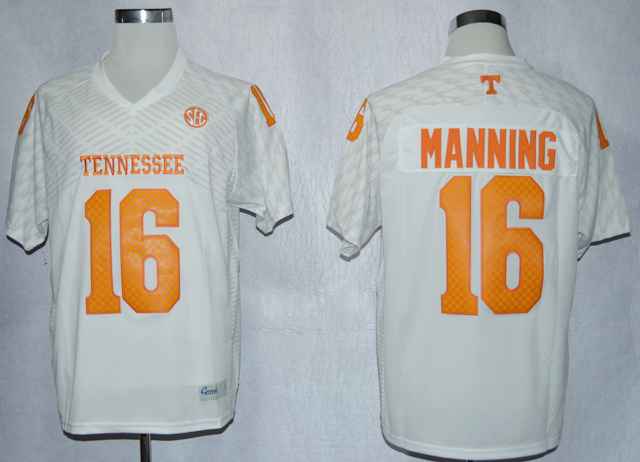 Tennessee Volunteers Peyton Manning 16 College White Techfit Jersey