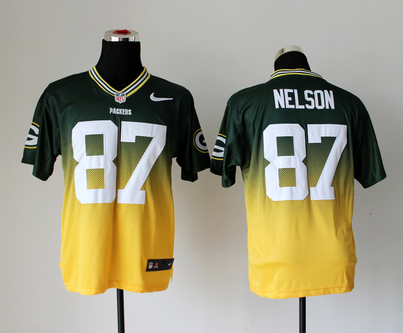 Nike Packers 87 Nelson Green And Gold Drift II Elite Jerseys