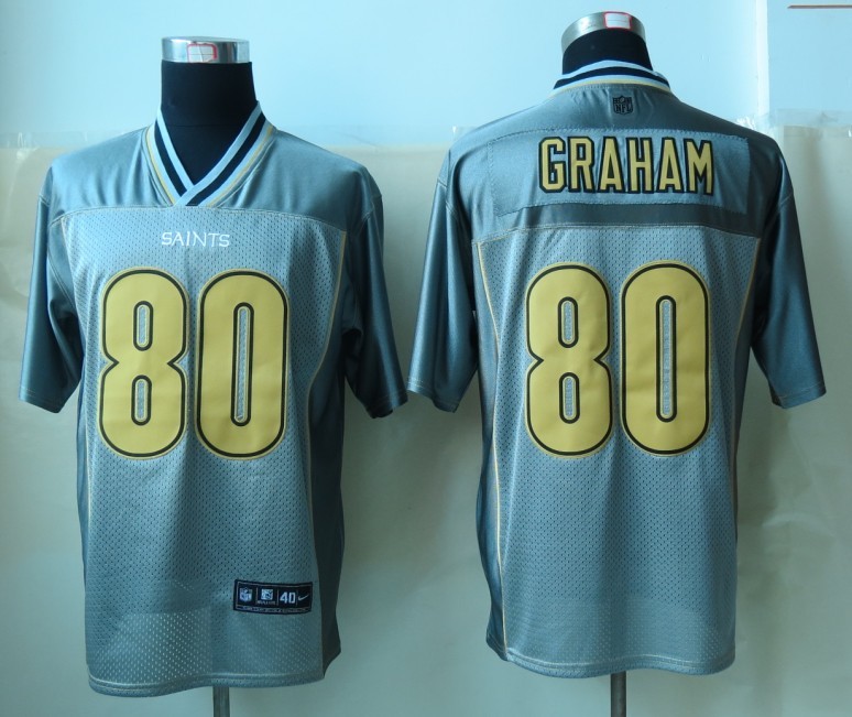 Nike Saints 80 Graham Grey Vapor Elite Jerseys