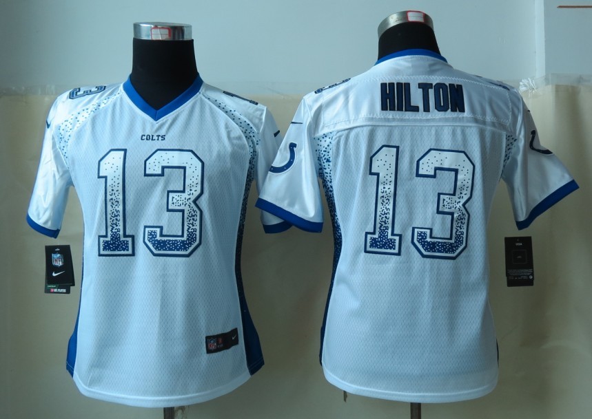 Nike Colts 13 Hilton Drift Fashion White Women Jerseys