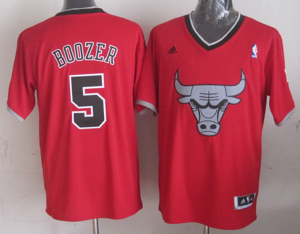 Bulls 5 Boozer Red Christmas Edition Jerseys