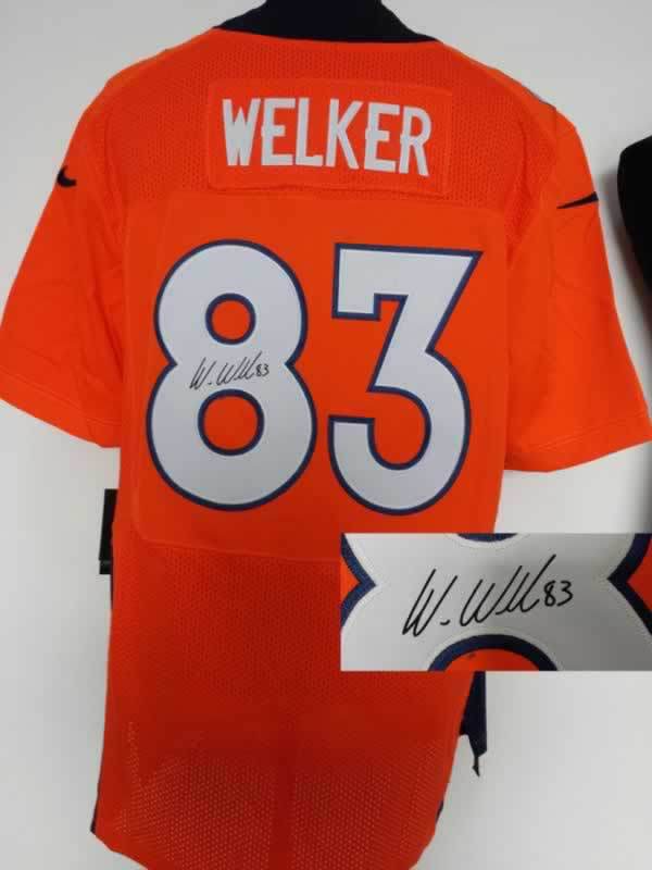 Nike Broncos 83 Welker Orange Signature Edition Elite Jerseys