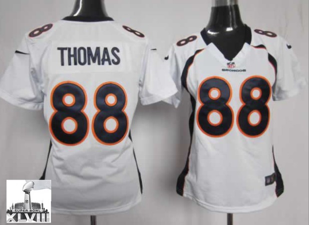 Nike Broncos 88 Thomas White women 2014 Super Bowl XLVIII Jerseys