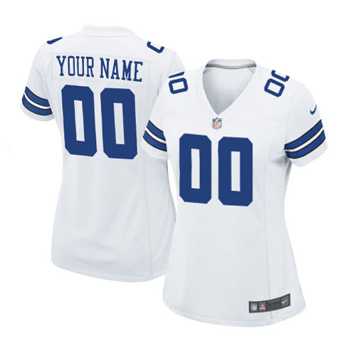 Women's Nike Dallas Cowboys Customized Game White Jersey