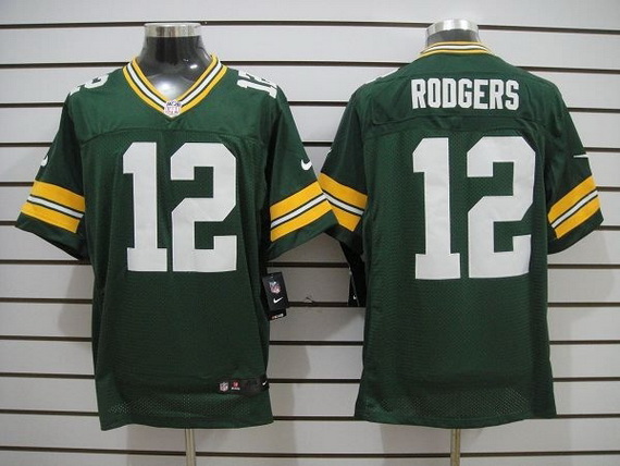 Nike Packers 12 Aaron Rodgers Green Elite Jersey