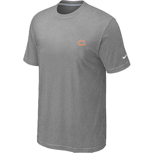 Nike Chicago Bears Chest Embroidered Logo T-Shirt Grey