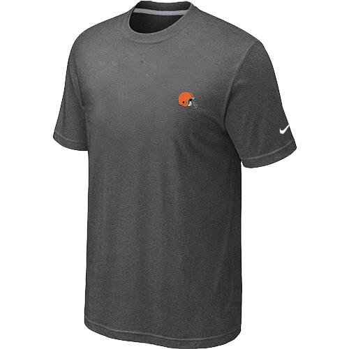 Nike Cleveland Browns Chest Embroidered Logo T-Shirt D.Grey