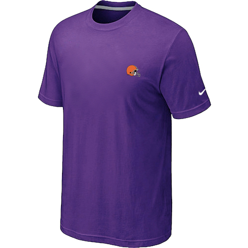 Nike Cleveland Browns Chest Embroidered Logo T-Shirt Purple