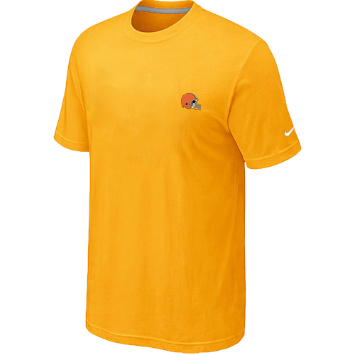 Nike Cleveland Browns Chest Embroidered Logo T-Shirt Yellow