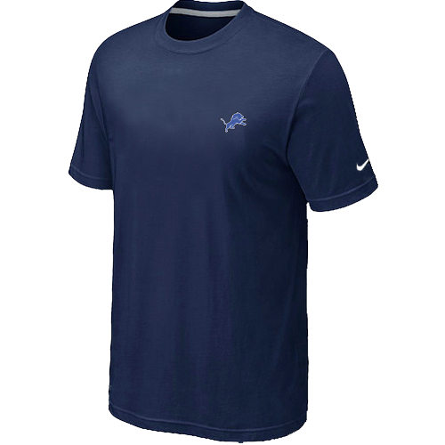 Nike Detroit Lions Chest Embroidered Logo T-Shirt D.Blue
