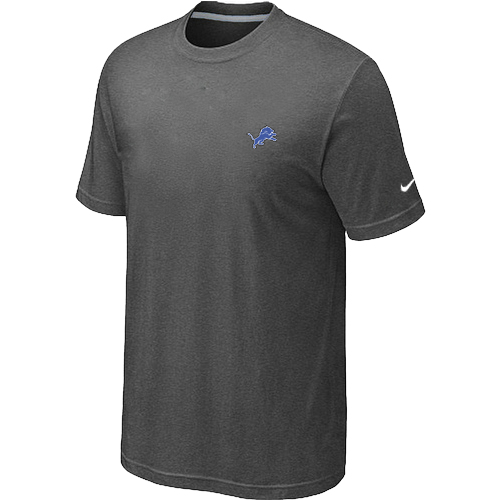 Nike Detroit Lions Chest Embroidered Logo T-Shirt D.Grey