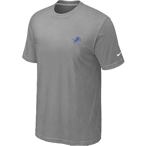 Nike Detroit Lions Chest Embroidered Logo T-Shirt Grey