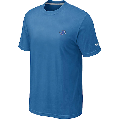 Nike Detroit Lions Chest Embroidered Logo T-Shirt Light Blue
