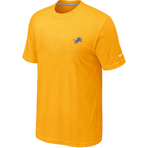 Nike Detroit Lions Chest Embroidered Logo T-Shirt Yellow