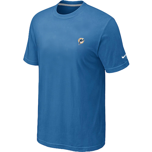 Nike Miami Dolphins Chest Embroidered Logo T-Shirt Light Blue