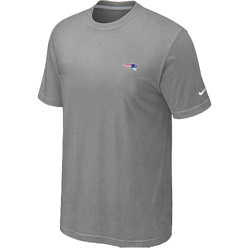 Nike New England Patriots Chest Embroidered Logo T-Shirt Grey