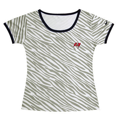 Nike Buccaneers Chest Embroidered Logo Zebra Women T Shirt
