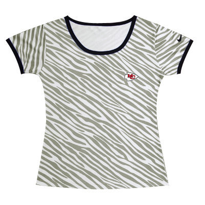 Nike Chiefs Chest Embroidered Logo Zebra Women T Shirt