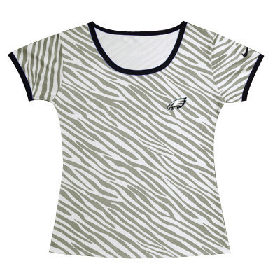 Nike Eagles Chest Embroidered Logo Zebra Women T Shirt