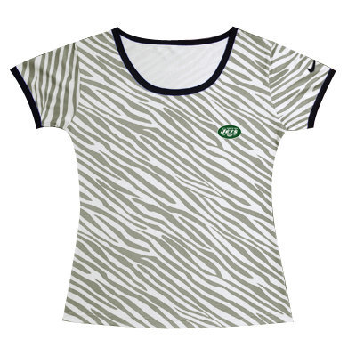 Nike Jets Chest Embroidered Logo Zebra Women T Shirt
