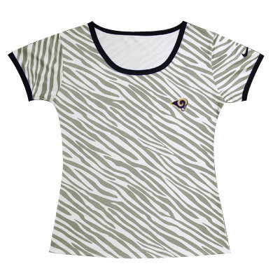 Nike Rams Chest Embroidered Logo Zebra Women T Shirt