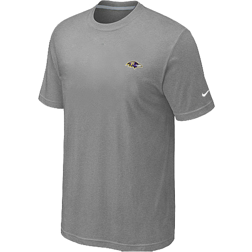 Nike Baltimore Ravens Chest Embroidered Logo T Shirt Grey