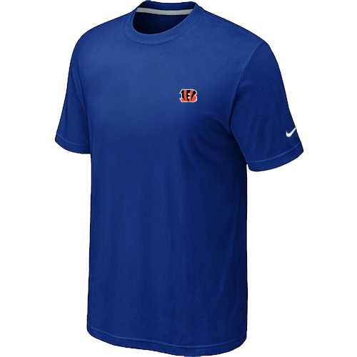 Nike Cincinnati Bengals Chest Embroidered Logo T Shirt Blue