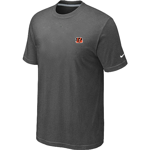 Nike Cincinnati Bengals Chest Embroidered Logo T Shirt D.Grey