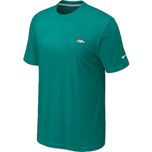 Nike Denver Broncos Chest Embroidered Logo T Shirt Green